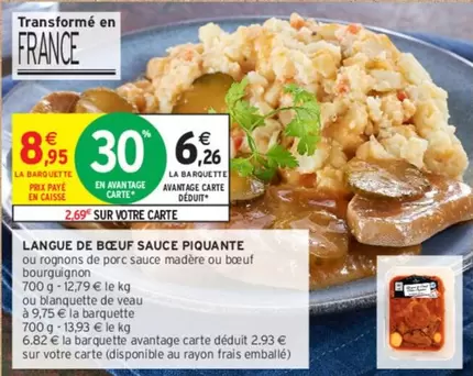 Langue De Bœuf Sauce Piquante