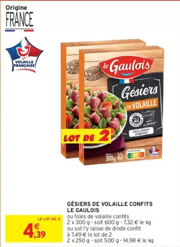 Le gaulois - Gésiers De Volaille Confits