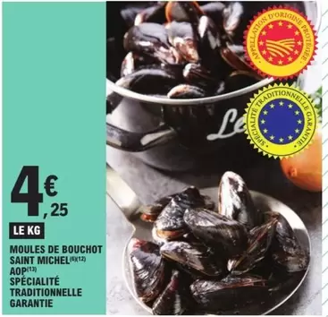 Moules De Bouchot Saint Michel AOP - Spécialité Traditionnelle Garantie