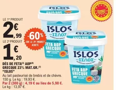 Islos - Dés De Feta AOP Grecque 23% Mat.Gr.