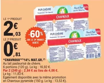 Chavroux - 14% Mat.gr.