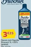 Briochin - Savon Noir Liquide Ecocert 1L avec 33% Gratuit - Produit Écologique et Économique