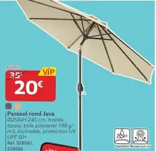 Java - Parasol Rond offre à 20€ sur Gifi