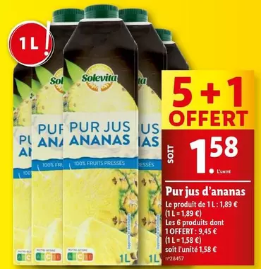 solevita - pur jus d'ananas