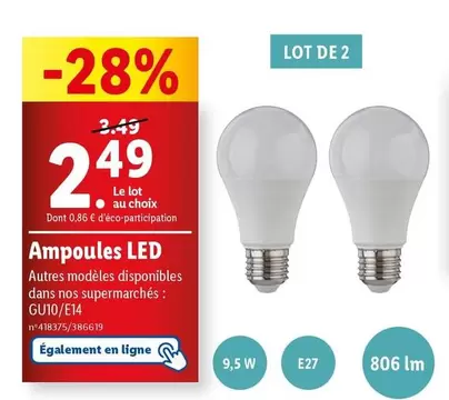 Ampoules Led