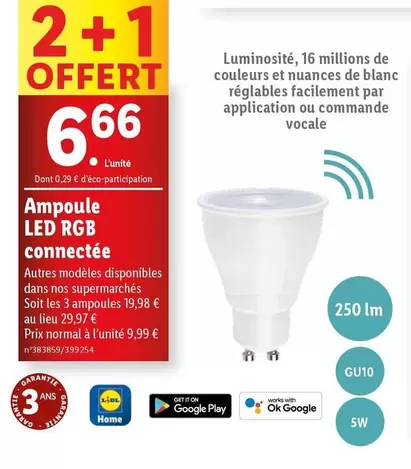 Ampoule LED RGB Connectée