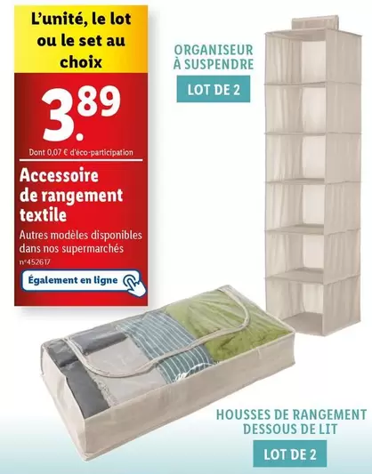 Accessoire De Rangement Textile