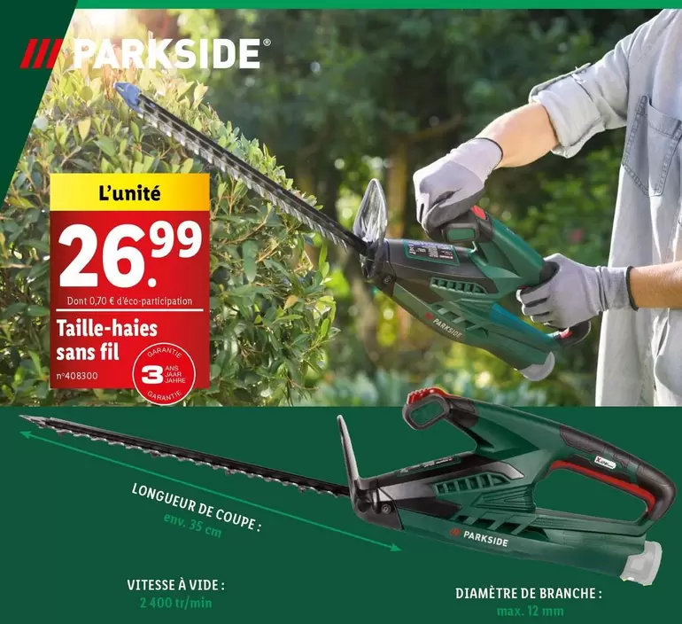 Parkside - Taille Haies Sans Fil