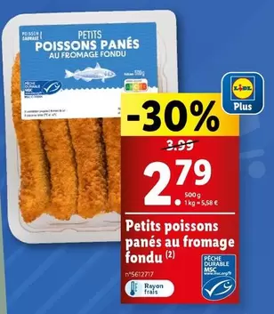 Petits Poissons Panés Au Fromage Fondu