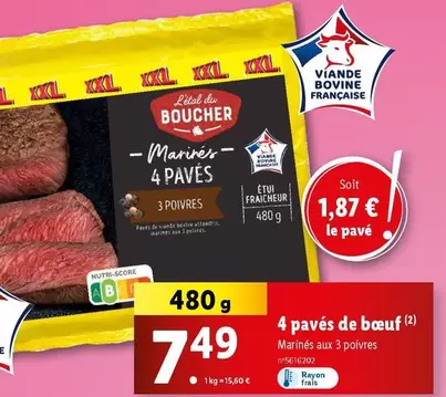 L'Étal Du Boucher - 4 Pavés De Bœuf