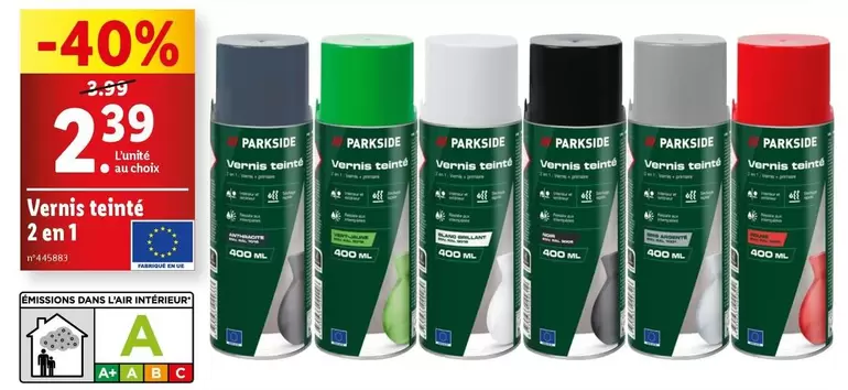 Parkside - Vernis Teinté 2 En 1