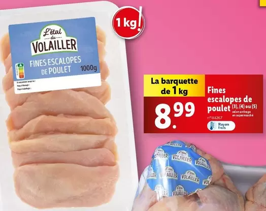 L'Étal Du Volailler - Fines Escalopes De Poulet