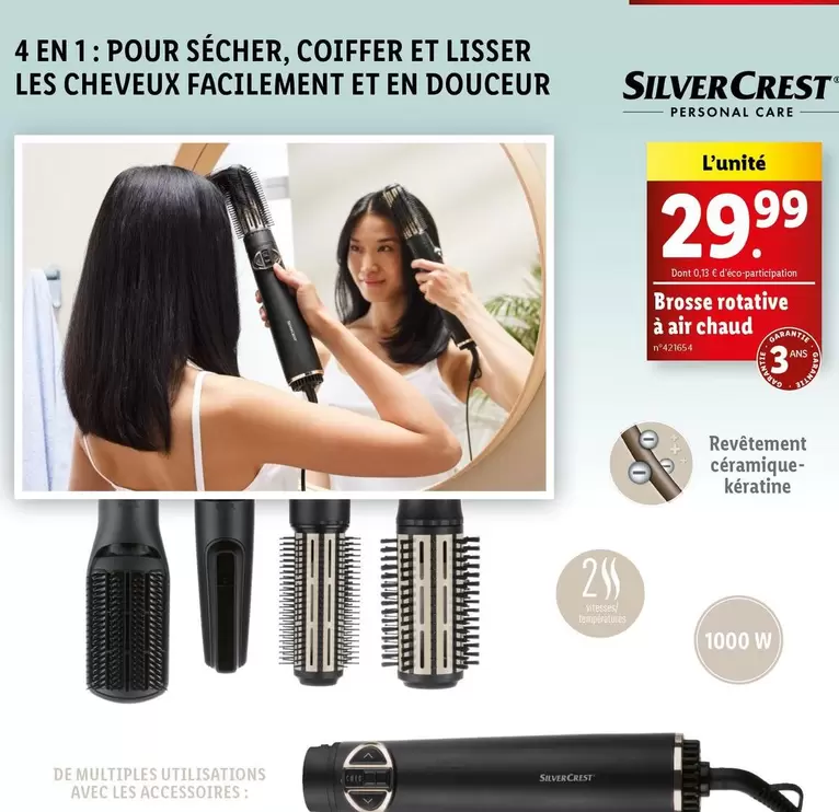 Silvercrest - Brosse Rotative À Air Chaud