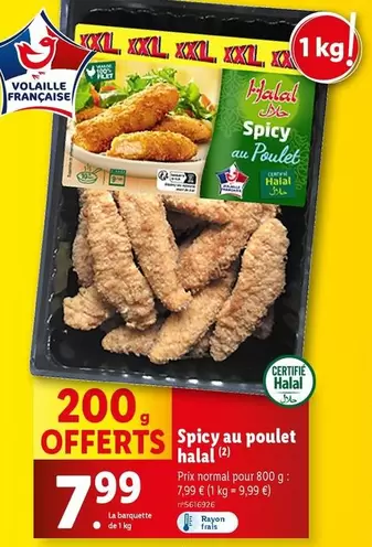 Lidl - Spicy Au Poulet Halal