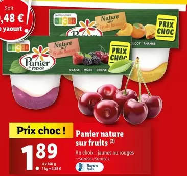 Yoplait - Panier Nature Sur Fruits