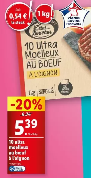 l'étal du boucher - 10 ultra mouleux au bœuf à l'oignon : promo savoureuse et fondante