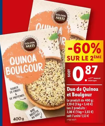 Golden Sun - Duo De Quinoa Et Boulgour