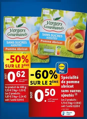 Vergers Gourmands - Pomme Abricot Sans Sucres Ajoutés : Délicieuse Spécialité Naturelle