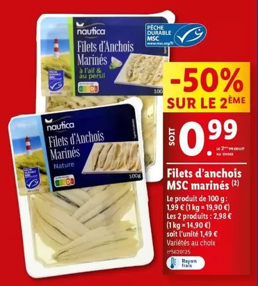 Nautica - Filets D'Anchois Msc Marinés