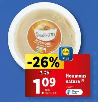 Saladinettes - Houmous Nature