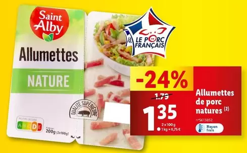 Saint Alby - Allumettes De Porc Nature