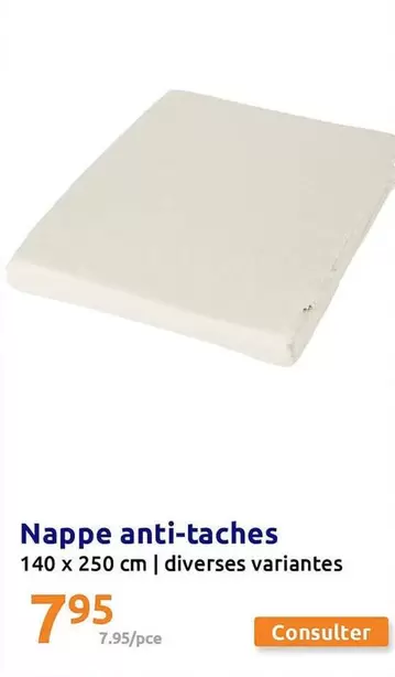 Nappe Anti-taches offre à 7,95€ sur Action