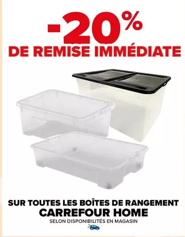 Carrefour - Sur Toutes Les Boîtes De Rangement offre sur Carrefour Market