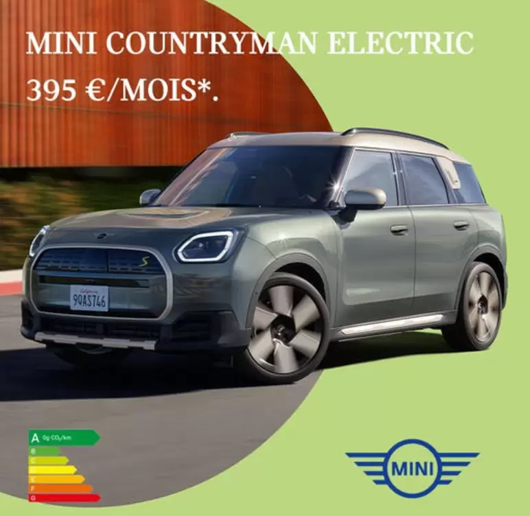 Mini Countryman Electric offre à 395€ sur Mini