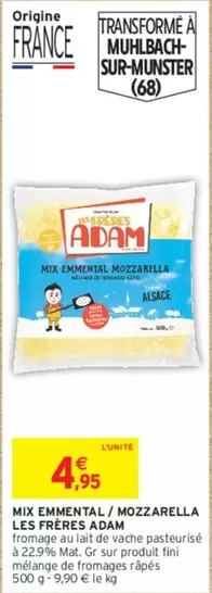 adam - Mix Emmental/Mozzarella Les Frères Adam