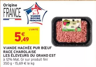 Viande Hachée Pur Bœuf Race Charolaise - Éleveurs Du Grand Est