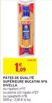 Divella Bucatini No6 - Pâtes de Qualité Supérieure