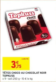 Topkuss - Têtes Choco Au Chocolat Noir