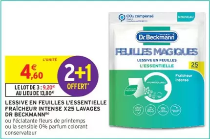 Dr. Beckmann Lessive En Feuilles - Fraîcheur Intense X25 Lavages - Essentielle Promo