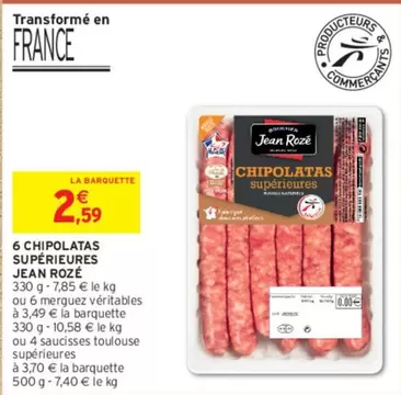 Jean Rozé - 6 Chipolatas Supérieures