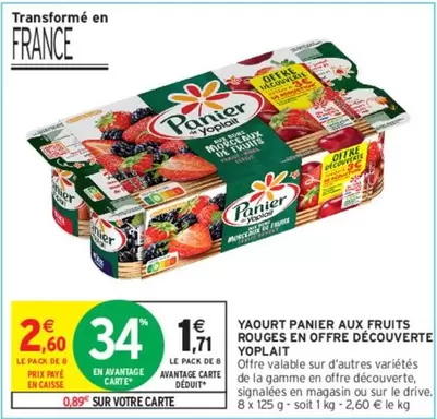 Yoplait - Offre Découverte : Yaourt Panier Aux Fruits Rouges