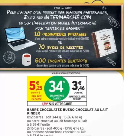 Kinder - Barre Chocolatée Bueno Chocolat Au Lait