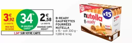 Nutella - B-ready Gaufrettes Fourrées