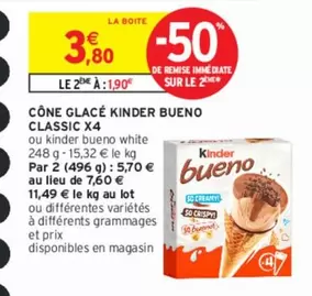 Kinder - Ferrero - Cône Glace  Bueno Classic