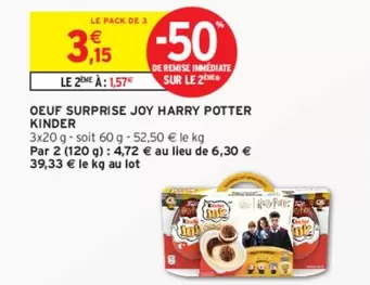 Kinder - Oeuf Surprise Joy Harry Potter