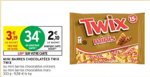 Twix - Mini Barres Chocolatées