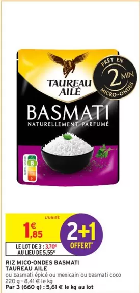 Taureau Ailé - Riz Mico-ondes Basmati