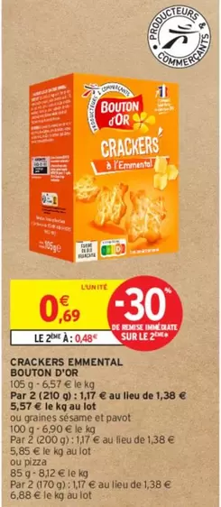 Bouton D'or - Crackers Emmental