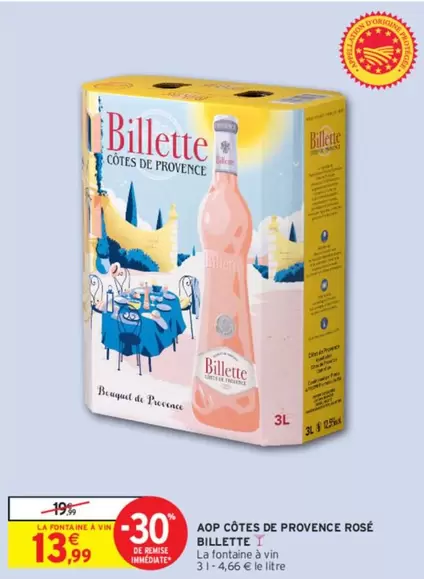 Billette - Aop Côtes De Provence Rosé