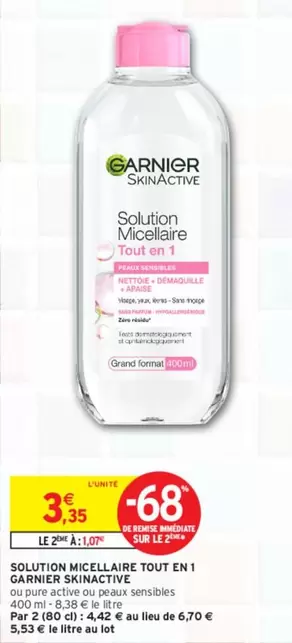 Garnier - Solution Micellaire Tout En 1 Skinactive