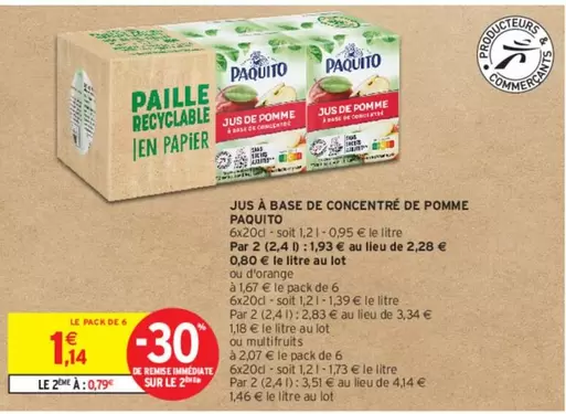 Paquito - Jus À Base De Concentre De Pomme