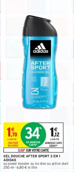 Adidas - Gel Douche After Sport 3 En 1