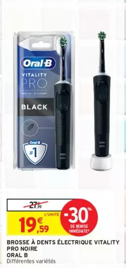 Oral-B Vitality Pro: Brosse à dents électrique noire avec promo exceptionnelle et caractéristiques avancées