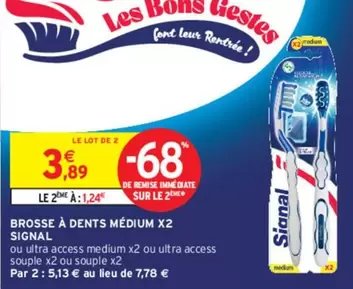 Signal - Brosse À Dents Médium X2