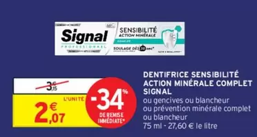 Signal Dentifrice Sensibilité Action Minérale Complet - Protection optimale pour dents sensibles