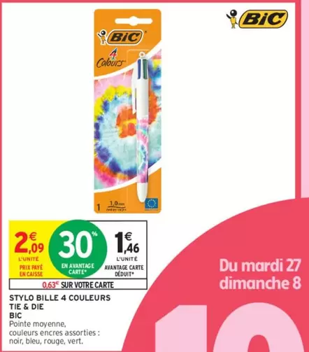 BIC - Stylo Bille 4 Couleurs